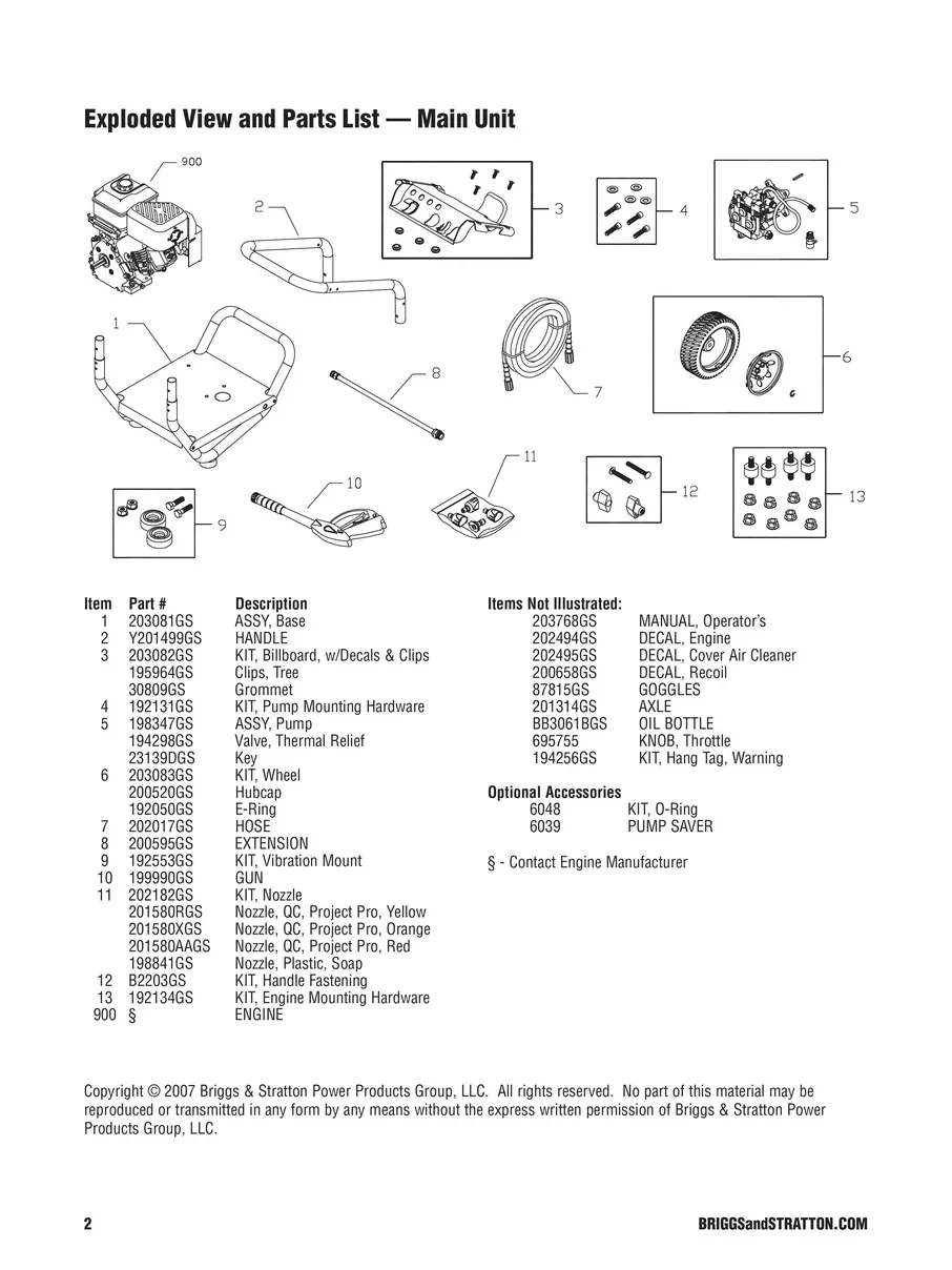 BRIGGS AND STRATTON, 020320, IPL.2